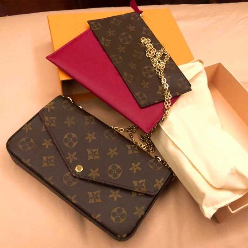 

Shoulder Bags 3 Pcs Bags Favorite Multi Accessories Women Crossbody Purse Messenger Bags Handbags Flowers Designers Lady Leather Women's Bag Totes, Embossing red