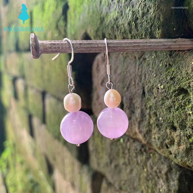 

Dangle Earrings Natural Amethyst Silver 925 Original Gemstone Women High Quality Jewelry Design Handmade