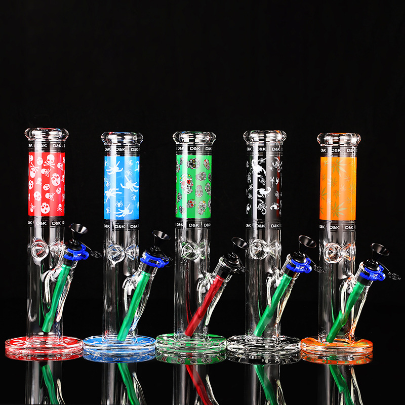 

Hookahs Thicken Glass Bong Straight 15" With Elephant Joint Water Pipe Bongs set