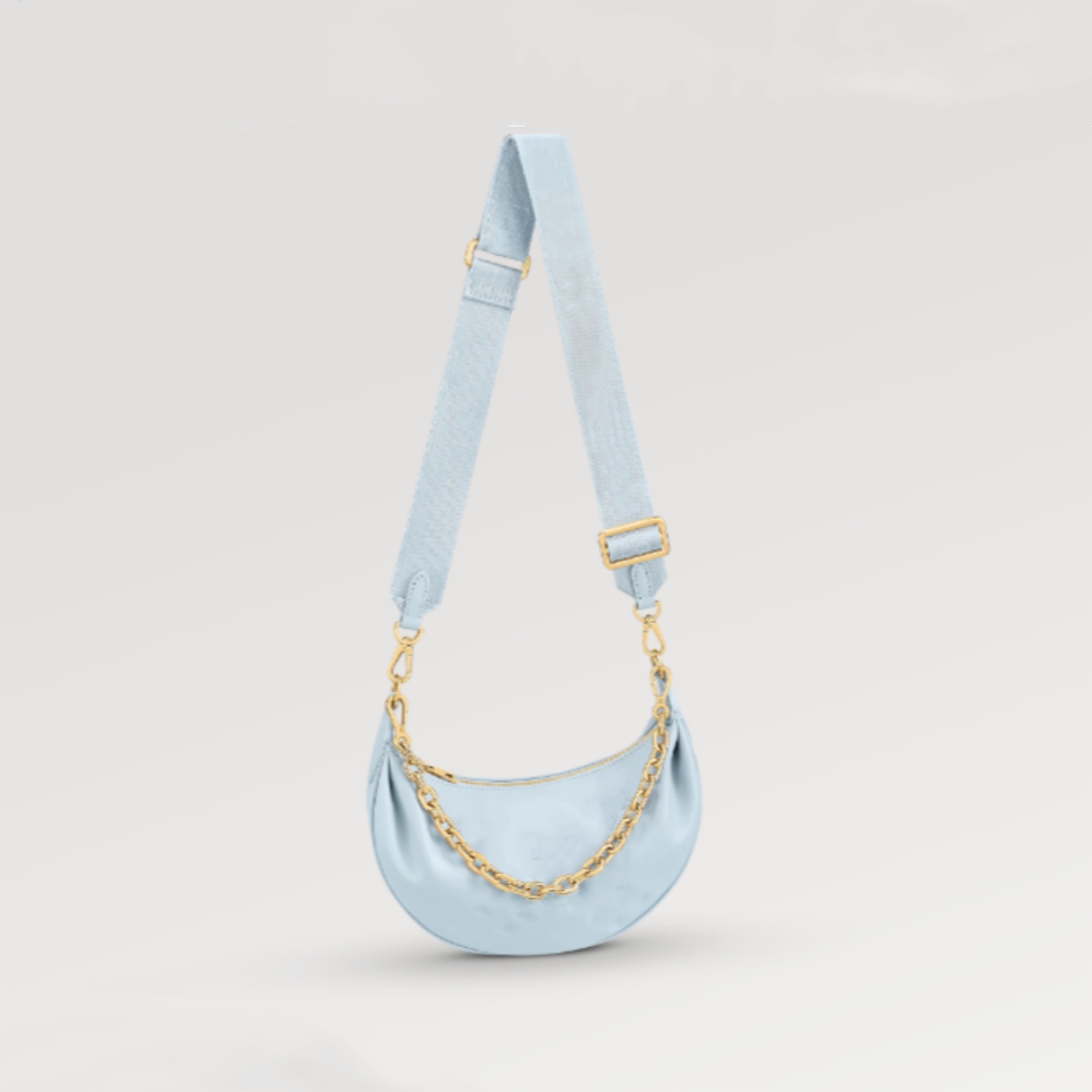 

French one shoulder underarm bags Fashion versatile crescent bag Small fresh style handbag New cross body bag, Blue