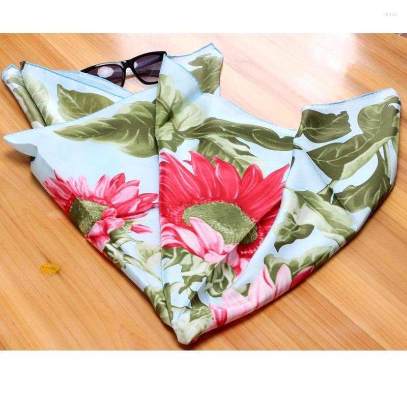 

Scarves Charming Floral Twill Silk Scarf Shawl Foulard 35"x35"