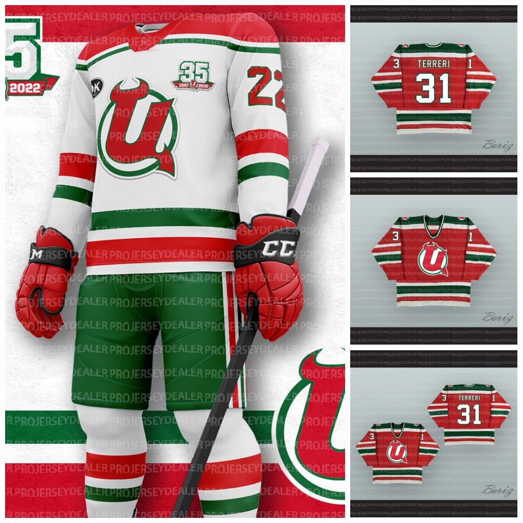 

Utica Devils Hockey Jersey Tim Lenardon Paul Ysebaert Chris Cichocki Murray Brumwell Dan Dorion Steve Tsujiura Pat Conacher Wally Chapman Da, Red mens s-3xl