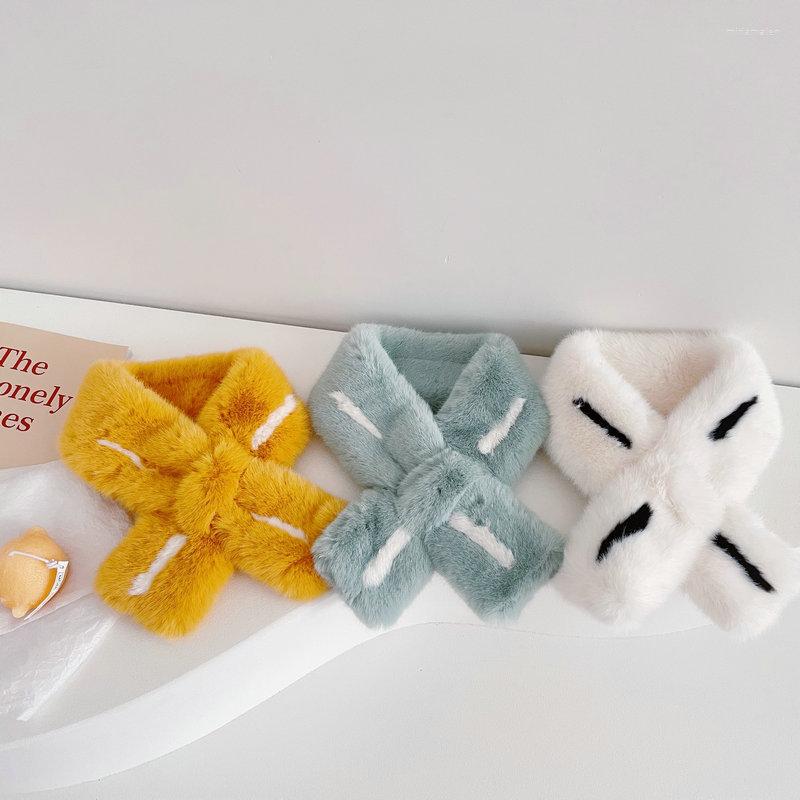 

Bow Ties Children Fake Fur Collar Scarf For Warm Thickening False Winter Baby Boys And Girls Scarves