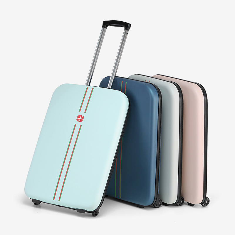 

Suitcases Folding Suitcase Women's Oneway Wheel Trolley Case 20 Inch Boarding Case Men's 24 Inch Portable Travel Case 221114