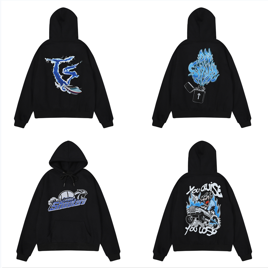 

Mens Designer Hoodies Pullover black jacket Clothing quality printing womens streetwear Cotton plush sportwear daily hoodie Plus size -XL trap hoodies, 1210-black