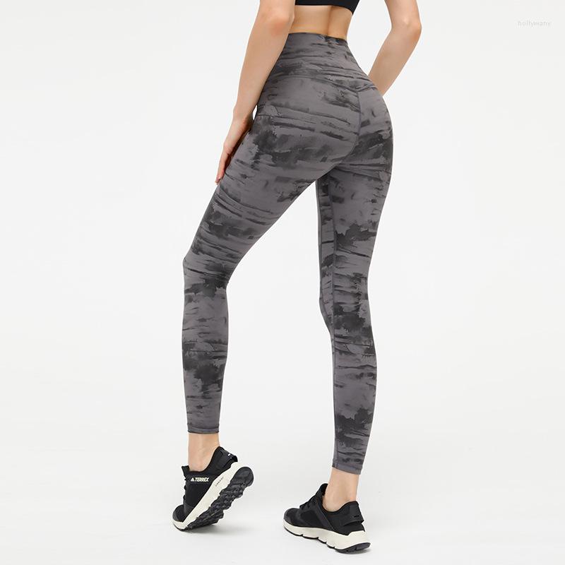 

Active Pants Sexy Sweatpants Printed Leggings Gym Yoga Wear Nude Healthy Women Soft Breathable Comfortable Seamless High Waist Hip Lift, Black