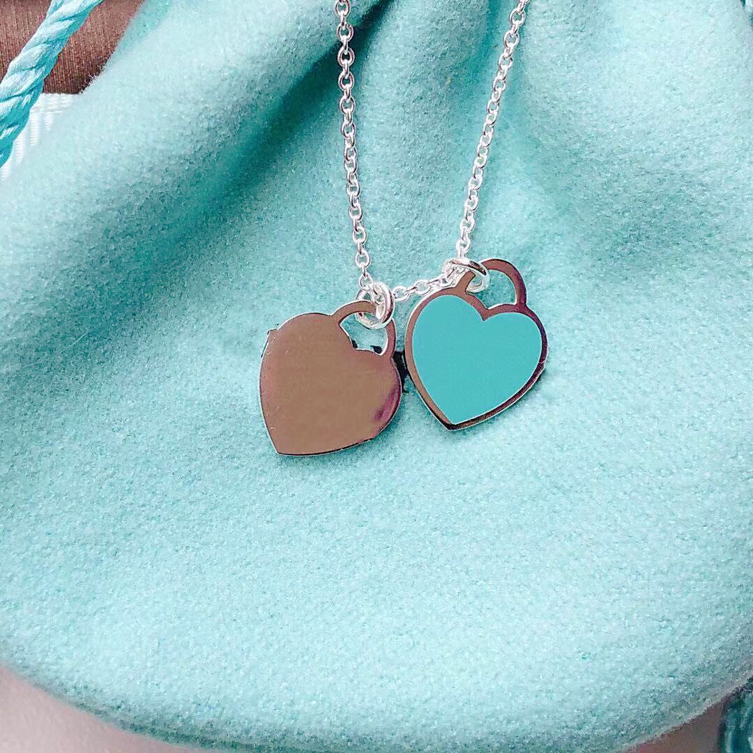 Luxury Peach Heart Necklace High end Designer 18K Gold Women's Pendant Girl's Original Jewelry Gift 316L Stainless Steel-image-830868376