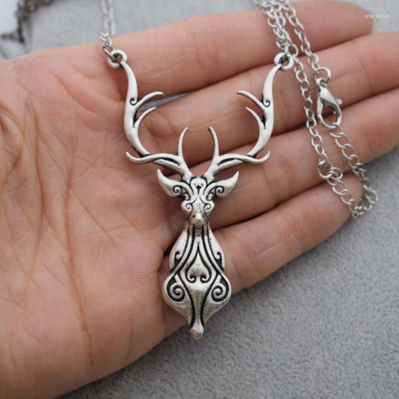 

Chains 12pcs Vintage Christmas Deer Necklace Diy Handmade Jewelry