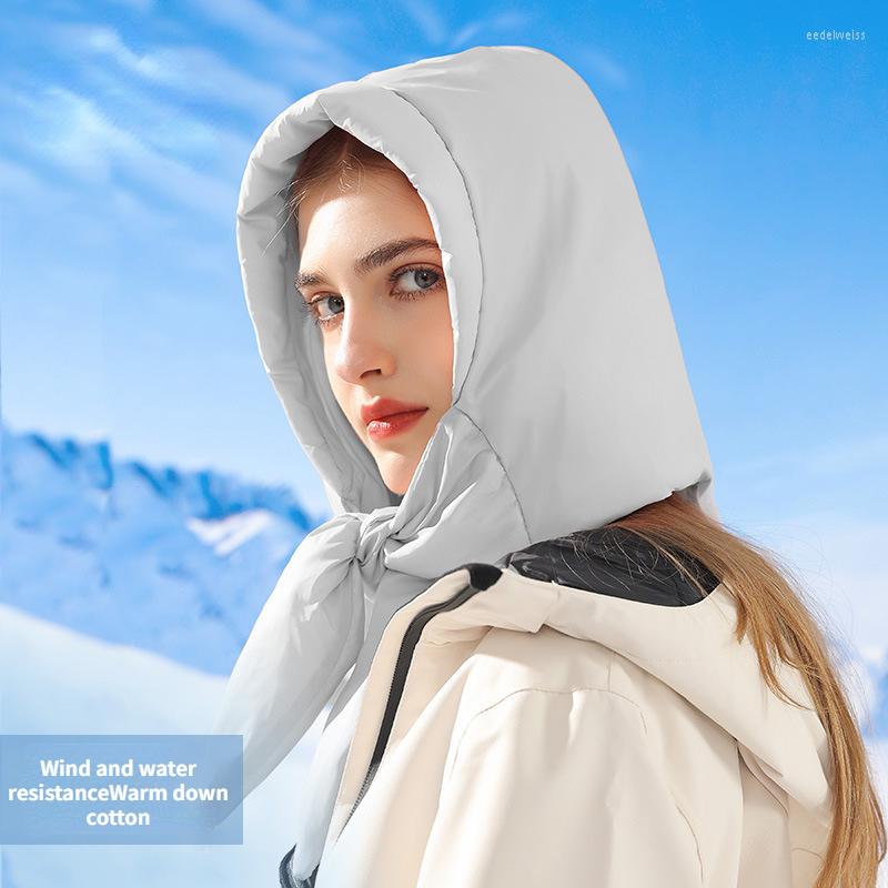 

Bandanas Fashion Headscarf Buffer Scarf Triangle Cap Puffy And Neck Winter Warm Ski Hat Scarf-Cap Hats