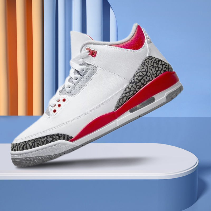 

Basketball Shoes for Men 3 3s Fire Red Cardinal Pine Green Racer Blue Cool Grey Medium UNC Free Throw Line Black Cement White Womens Sports Sneakers, 24