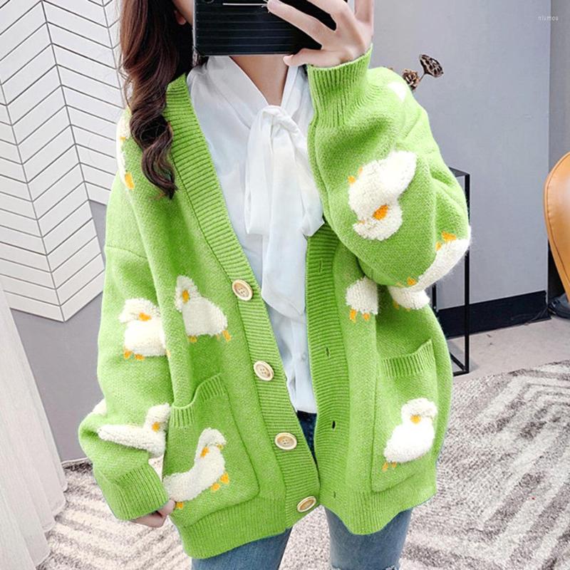 

Women's Knits Women's Autumn Knitting Cardigan Coat Cute Sheep Loose Sweater Casual Oversized, Green
