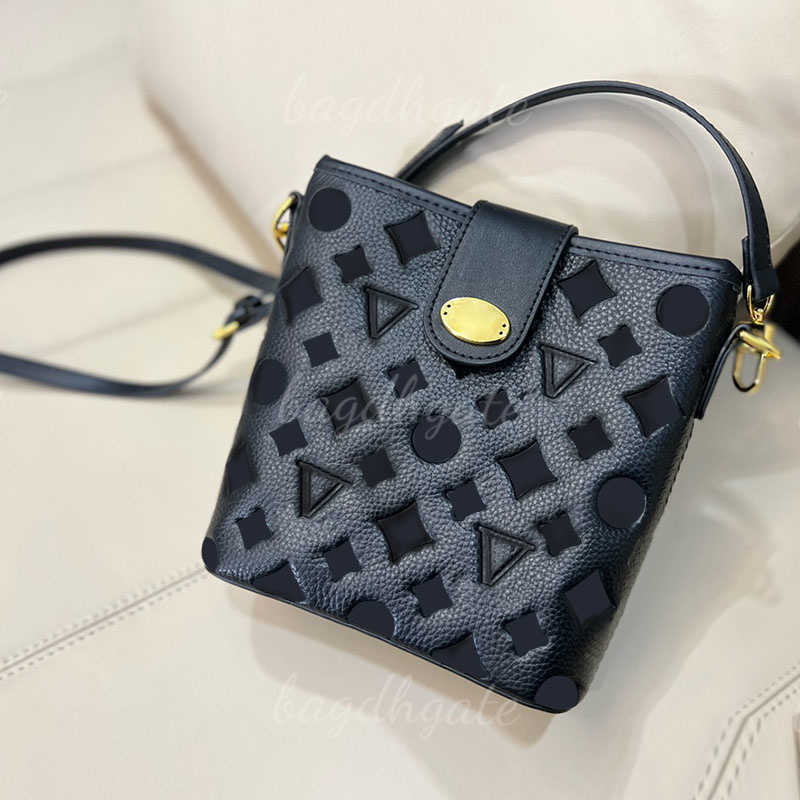 

Lvity Designer luxury top bagShoulder Bags Woman Pure Leather Embossed Bucket Fashion Mini Crossbody Tote Handbag, Justbox