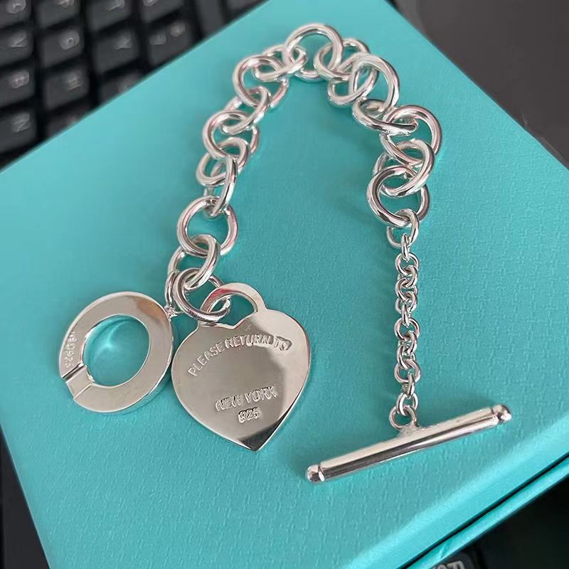 

s925 sterling chains silver blue pink enamel double heart bracelet charm women classic fashion love jewelry valentines day gift colorproof