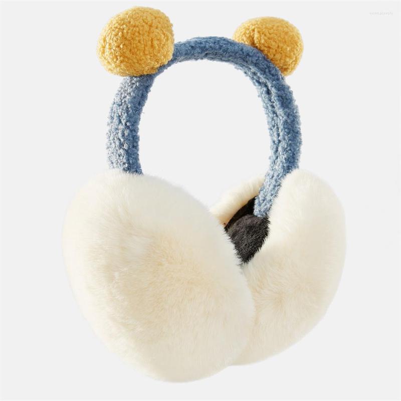 

Berets Lenwuynyo Winter Cute Ear Muff Korean Fashion Exquisite Collapsible Warmth For Woman Girl Warm Living Articles In Winte, 1 pcs