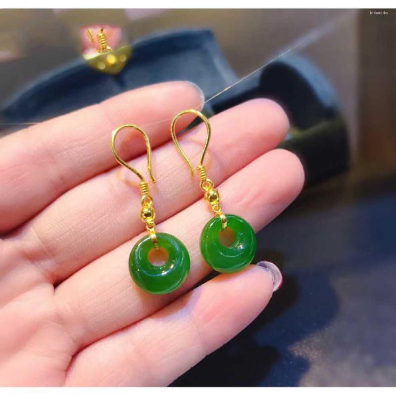 

Dangle Earrings Top Emerald Natural Icy Green Jade Jadeite Safeness Cultured Freshwater Easter Accessories Women Hook VALENTINE'S DAY