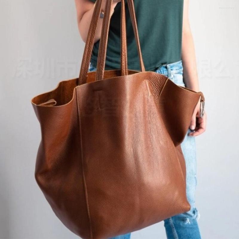 

Evening Bags Casual Over Large Tote For Women Shoulder Bag Simple Big Handbags Luxury Soft Shopper Composited Purse, Black