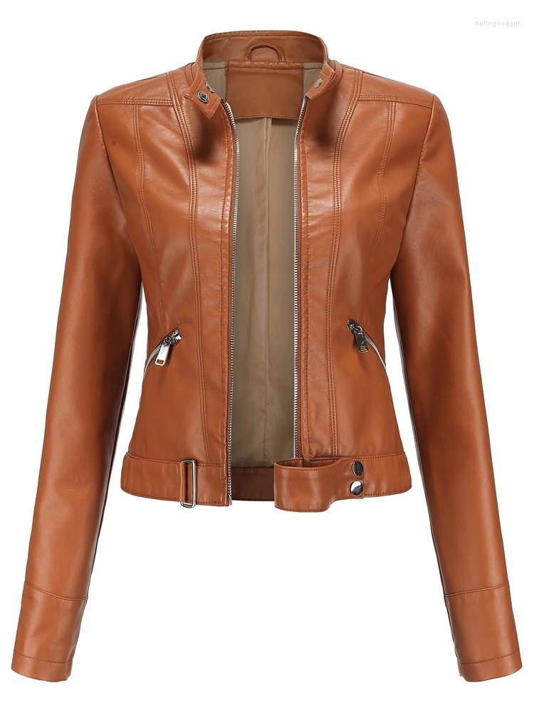 

Women's Leather Autumn Pu Faux Jackets Women 2022 Biker Motorcycle Female Streetwear Oversized Coat Casual Outerwear, Light purple