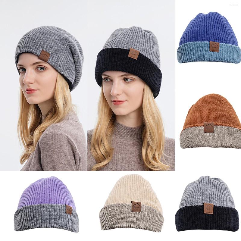 

Berets Women's Winter Hat 2022 Beanies Skull Caps Knitted Chapeau Femme Casual Solid Adult Cover Head Cap Bonnet Skullies Rib Warmer, Purple