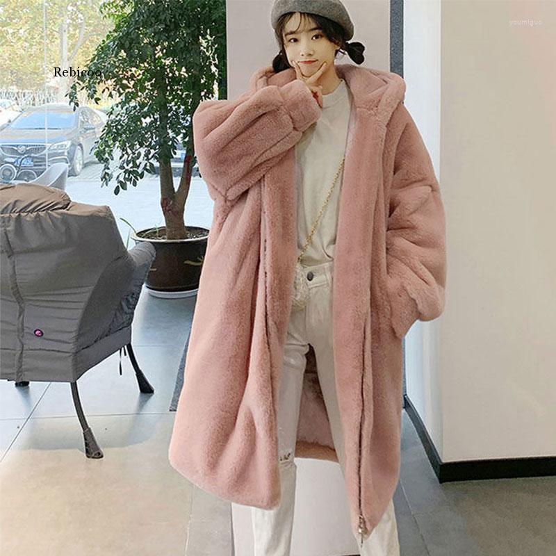 

Women' Fur Hooded Oversized Jacket Winter Coat Women Parka Long Warm Faux Coats Loose -20 Degrees, Gray