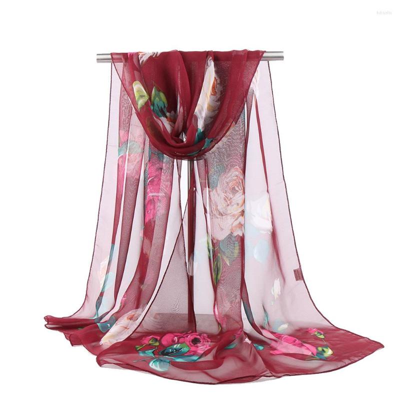 

Scarves Spring Summer Women Silk Scarf Fashion Solid Long Size Beach Stoles Female Foulard Shawls Neck Wrap Pure Hijabs W196