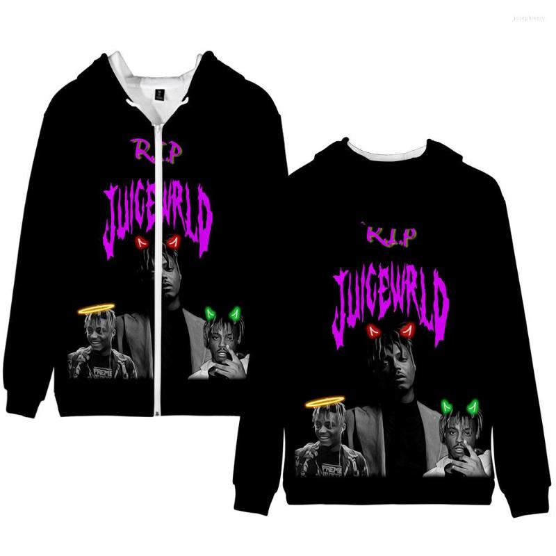 

Men's Hoodies 2022 R.I.PJuice Wrld 999 Men Zipper Hoodie Sweatshirt Unisex Hooded 3D Printed Spring Autumn Streetwear Harajuku Male Jacket