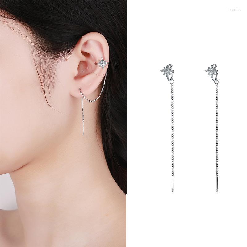 

Hoop Earrings PONYKISS Trendy 925 Sterling Silver Starfish Shell Buckle For Women Two Ways To Wear Fine Jewelry Drop