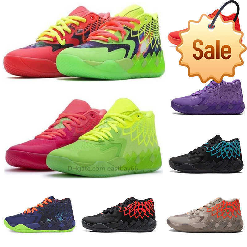 

OG New Arrival BIG EUR 48 Mens Lamelo Ball MB 01 Basketball Shoes Rick And Morty Red Green Galaxy Purple Blue Grey Black Queen Buzz City Melo, A1 40-46 black red blast