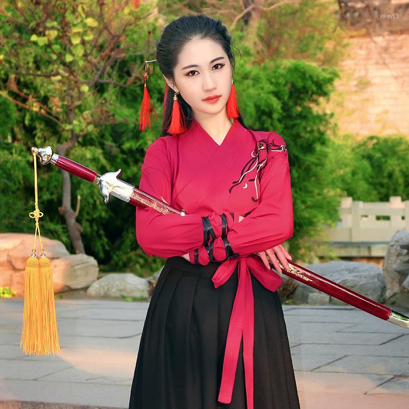 

Stage Wear Chinese Folk Dance Clothes Hanfu For Women National Costume Fairy Dress Tang Dynasty Ancient Costumes, White