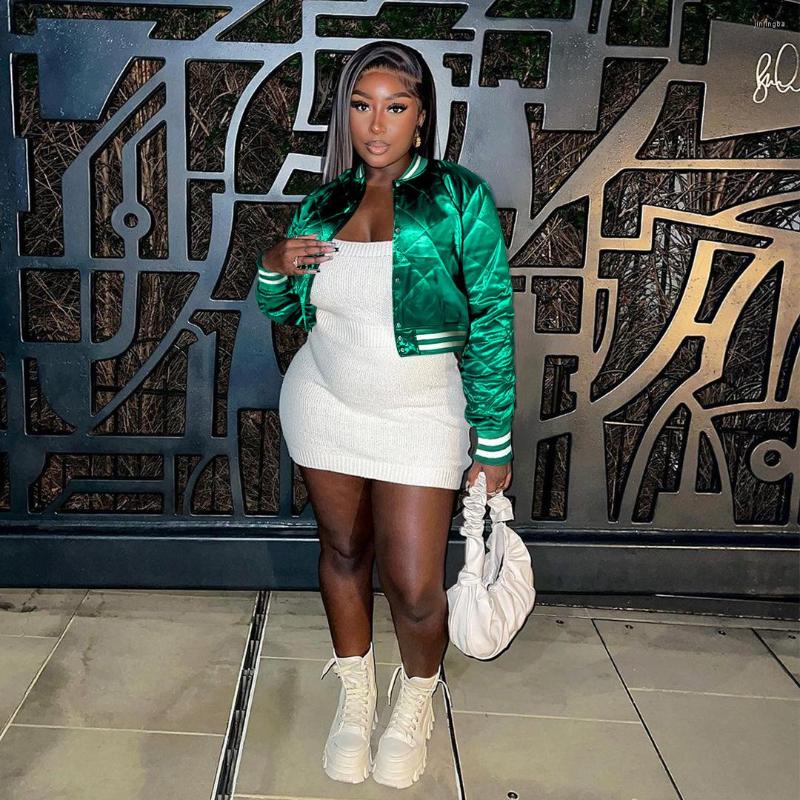 

Women' Jackets COZOK 2022 Winter High-end Baseball Cloth Short Overalls Solid Sweet Fashion Full Sleeve High Waist Womenm Slim, Black