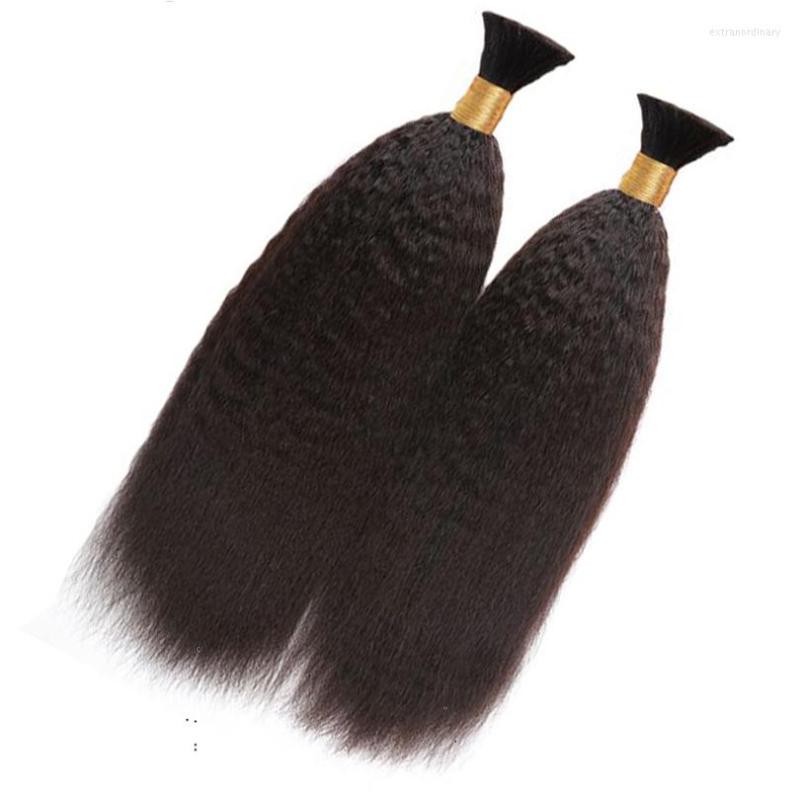 

Human Hair Bulks Kinky Straight Bulk For Braiding Brazilian Remy No Weft 3pcs/Lot Extensions Black Women