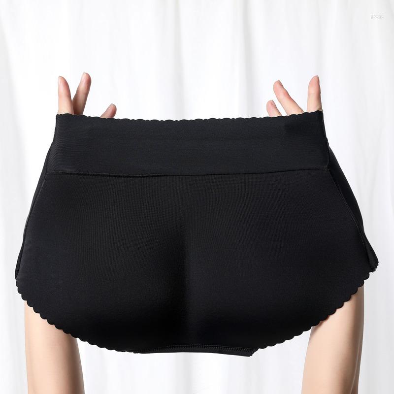 

Women' Shapers Triangular Mid Waist Sponge Fixed Pad Hip Pants For Women Wearing Natural And Beautiful False Bottom Underpants, Black