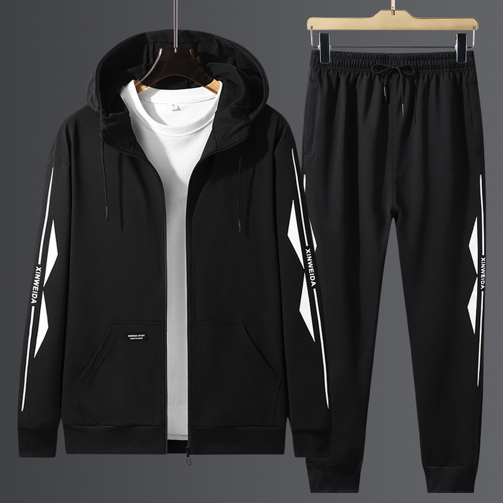 

Men' Tracksuits Tracksuit For Men 2 Piece Set Spring and Autumn Sportswear Clothes Men Jogging Suit Running Suits Men Workout Clothing 221114, White