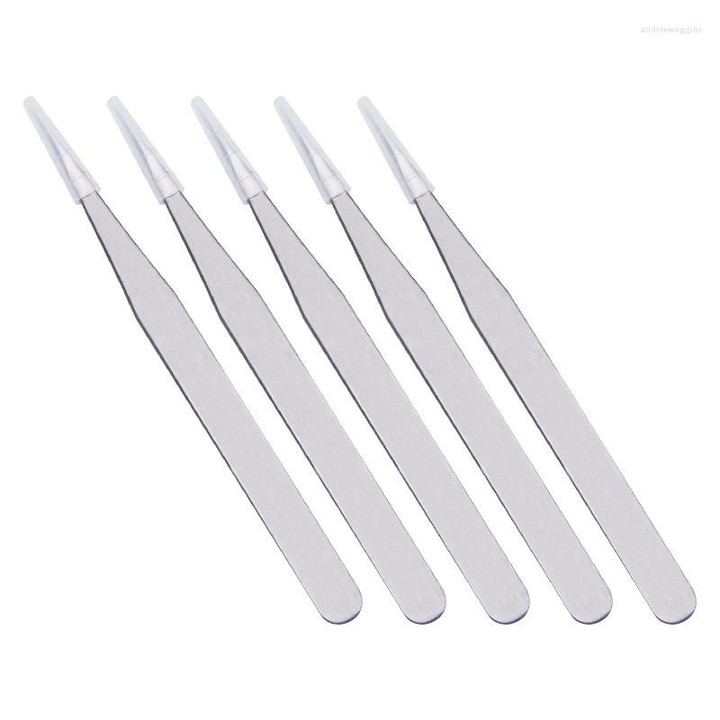 

Watch Repair Kits Tool Kit Round Edge Stainless Steel Tweezers Silver Straight Elbow Removal