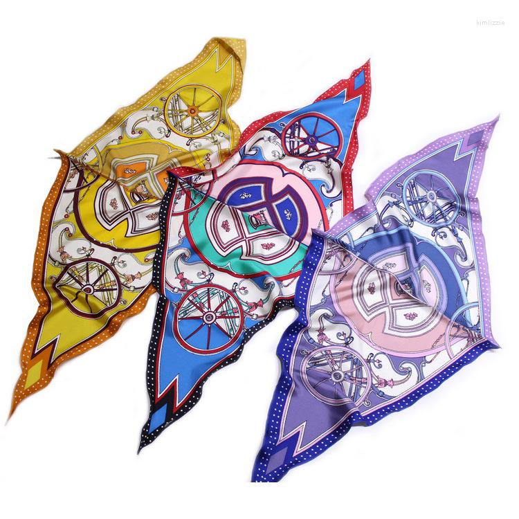 

Scarves Diamond-shaped Scarf Hand Wavy Genuine Silk Neck Wear Drop CJ80