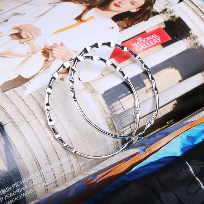 

Hoop Earrings Hgflyxu Shape Big Warring For Women Gold And Silver Color Fashion Jewelry Simple Ear Accessories E0041 2022