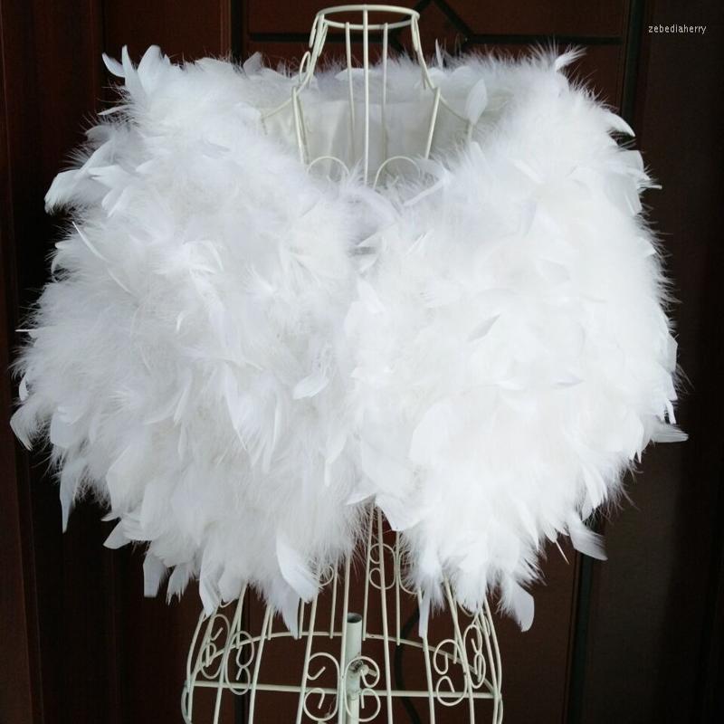 

Scarves Women Ostrich Feather Fur Shawl Small Waistcoat The Bride Wedding Wrap Dress Marriage Female