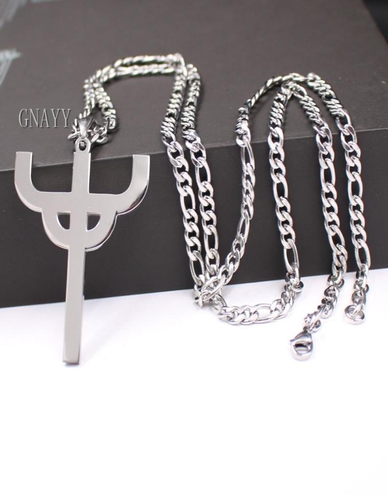 

jewelry Gothic Punk Judas Priest Necklace Stainless Steel Men039s Favorite Pendant merch logo symbol Charm Amulet4456401
