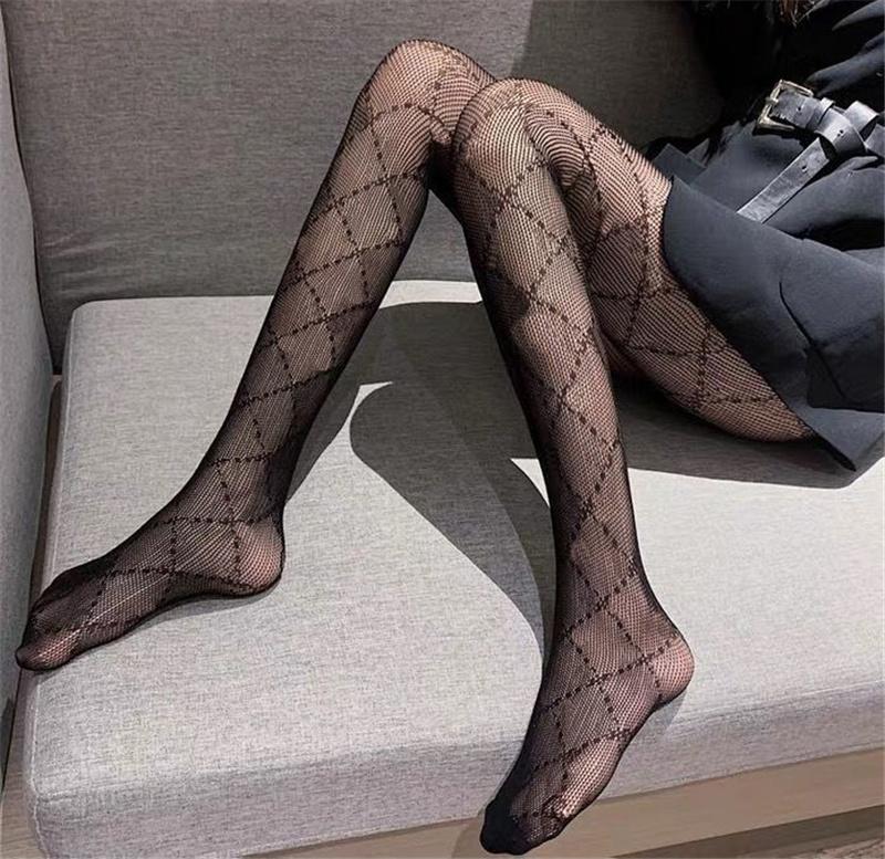 Womens Sexy Designer Stocking Fashion textile Letters Pattern Long Socks Brand Classic Stockings Women Leggings Tights-image-818978421