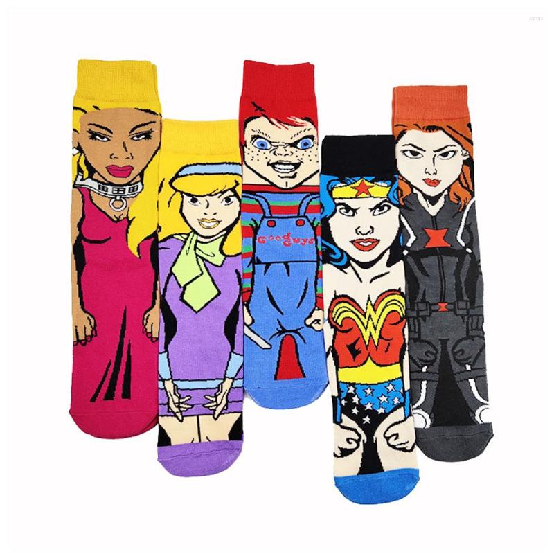 

Men's Socks 3Pairs Anime Sock Fashion Funny Novelty Hip Hop Cartoon Men Women Comfort Happy Sports Skateboard Cotton Breathable, 10