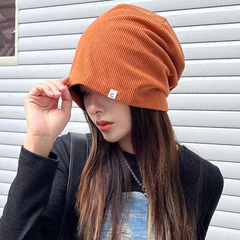 

Berets Lady Hat High Elasticity No Brim Non-irritating Polyester Solid Color Autumn Winter Fashionable Windproof, Grey