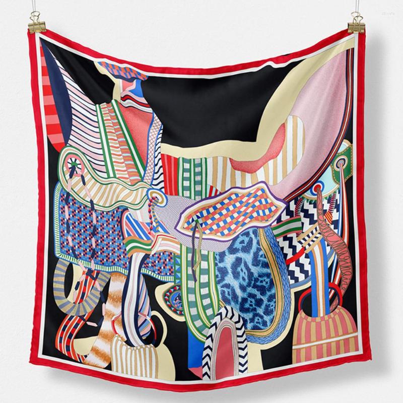 

Scarves Brand Design Twill Silk Scarf Women 53cm Samll Printed Square Woman Bandana Luxury Headband Hair Hijab Neckerchief