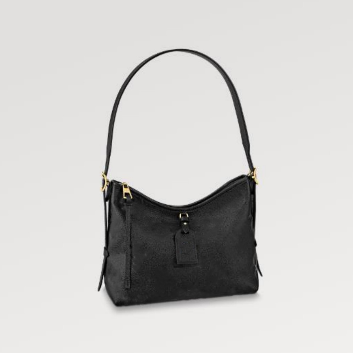 

Top grade original design armpit bags street trend messenger bag fashion classic embossed Italian design handbag, Black