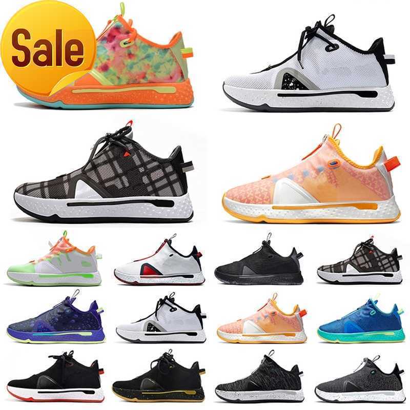 

LOW Basketball Shoes Pg4 Trainers Sports Sneakers Triple Black Plaid Orange Gatorade Paul George Pg 4 Mens Iv Pcg Usa Bred Oreo, Color#19