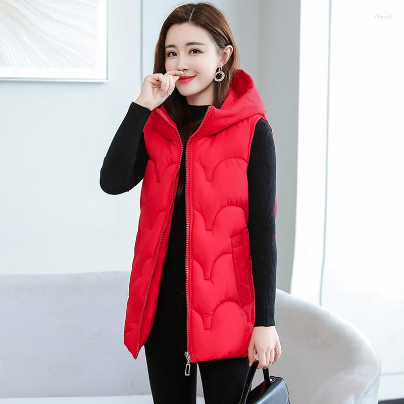 

Women's Vests Women's Winter Puffer Vest Solid Hooded Sleeveless Jacket Women Casual Zipper Pockets Waistcoat For Female, Beige