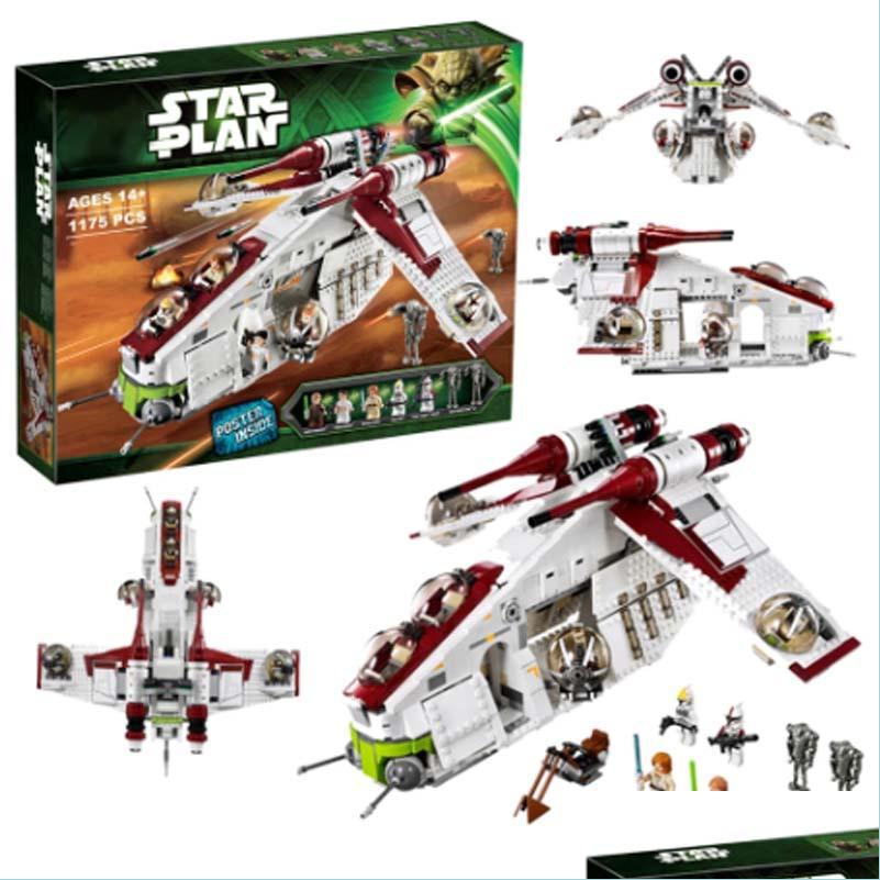 

Blocks 1175Pcs 05041 Compatible With Star Republic Gunship Wars Building Blocks 75021 Bricks Toys For Children Drop Delivery Gifts Mo Dhpwy