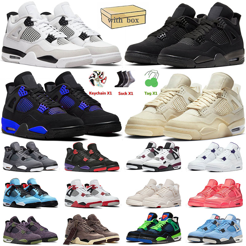 

Military Black 4s Men Basketball Shoes Jumpman 4 IV Cat White Sail Sneakers Blue Thunder Kaws Grey Metallic Purple Doernbecher Violet Ore Mens Women Trainers With Box, C44 taupe haze 40-47
