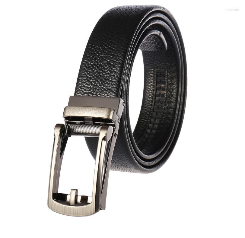 

Belts Belt Men Top Quality Genuine Luxury Leather For Strap Male Metal Automatic Buckle LY136-21689-5, Black