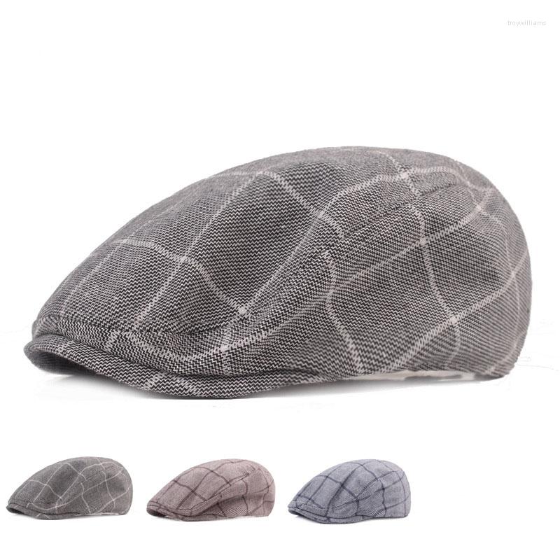 

Berets Spring And Summer Women Men Classic British Western Style Wool Flat Vintage Sboy Caps Beret, Gray