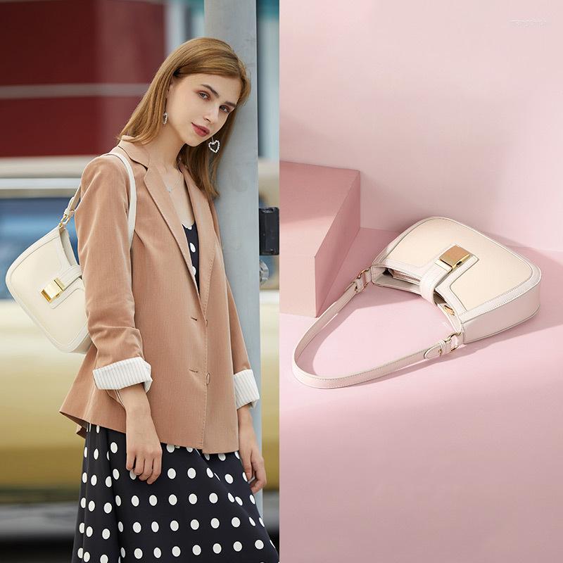 

Evening Bags Ellovado Vegan Leather Underarm Bag Fashion Small Shoulder Women Armpit Clutch Handbags Ladies Luxury Design Crossbody, Fa-35-white