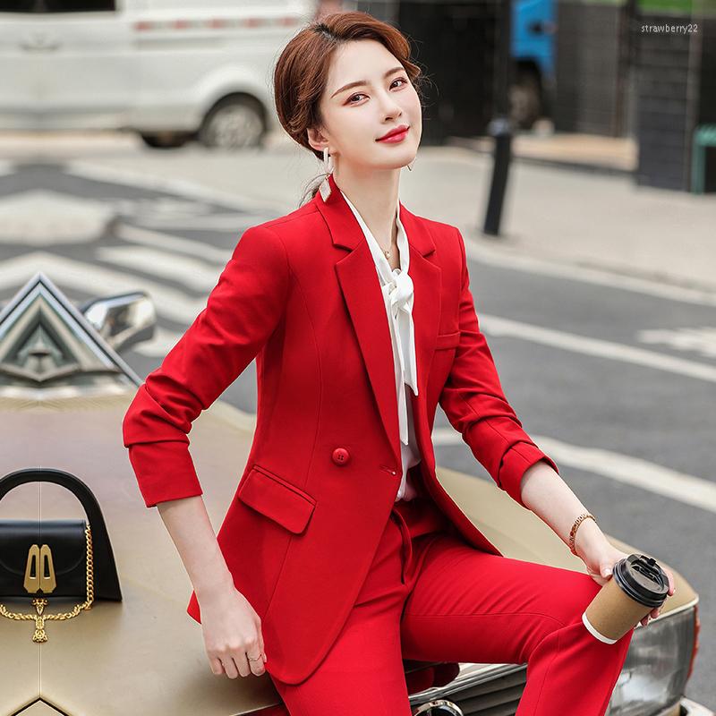 

Women' Two Piece Pants Formal Uniform Designs Pantsuits Women Business Work Wear With And Jackets Coat OL Styles Professional Career, Black blazer coat